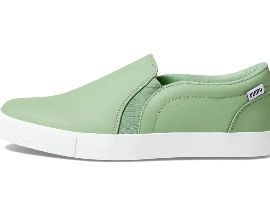 PUMA Golf Tustin Fusion Slip-On Golf Shoes Dusty Green/Puma White Hot