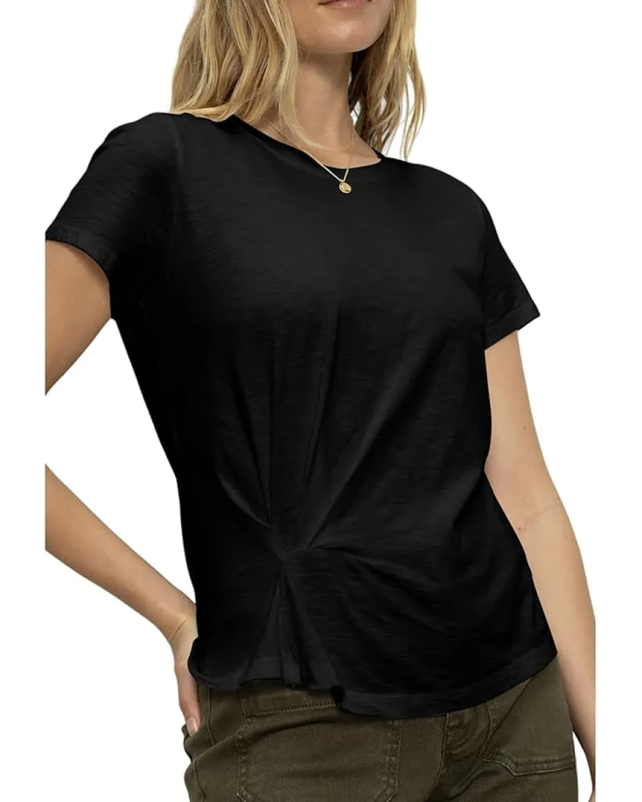 Sanctuary Twist Front Tee Black Sale