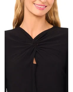 Women CeCe Twist Keyhole 3/4 Sleeve Knit Top