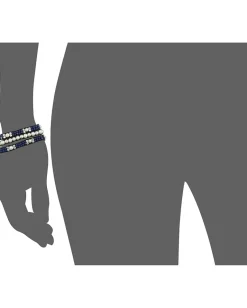 Lucky Brand Twisted Pearl and Blue Bracelet Silver Hot