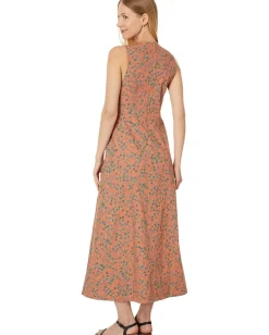 Madewell Twist-Front Midi Dress in Floral Sunset Haze