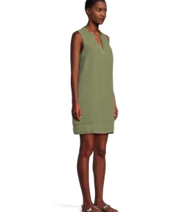 Tommy Bahama Two Palms Double Ruffle Dress Dark Fern Hot