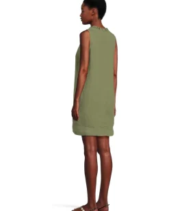 Tommy Bahama Two Palms Double Ruffle Dress Dark Fern Hot