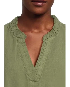 Tommy Bahama Two Palms Double Ruffle Dress Dark Fern Hot