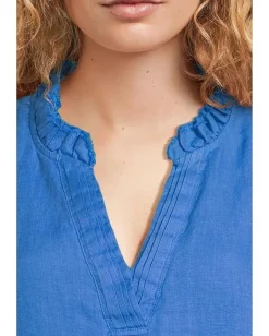 Tommy Bahama Two Palms Double Ruffle Dress Palace Blue