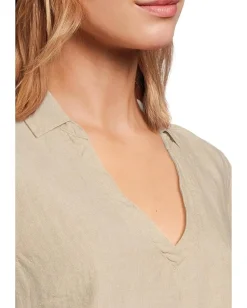 Women Tommy Bahama Two Palms Short Sleeve Collared Dress