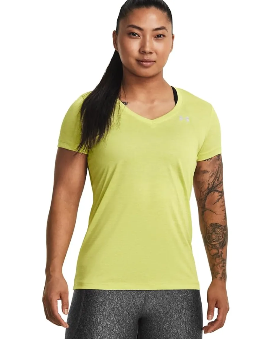 Under Armour UA Tech™ Twist V-Neck Lime Yellow/White/Metallic Silver Online