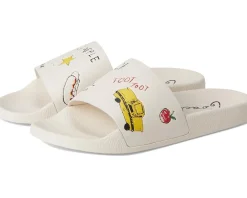 COACH Udele Sport Slide with Sketch Print Chalk