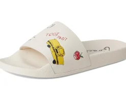 COACH Udele Sport Slide with Sketch Print Chalk