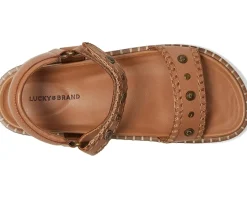 Lucky Brand Ullani Studded Platform Sandal Latte