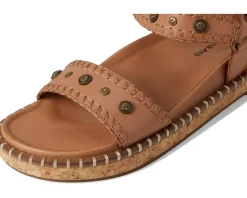 Lucky Brand Ullani Studded Platform Sandal Latte
