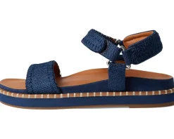 Lucky Brand Ullaniah Platform Ankle Strap Sandals Dark Chambray Hot