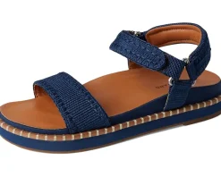 Lucky Brand Ullaniah Platform Ankle Strap Sandals Dark Chambray Hot