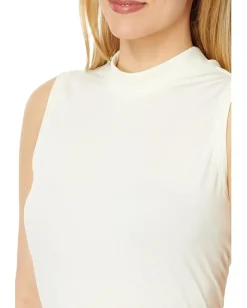 adidas Golf Ultimate365 Mock Sleeveless Polo Ivory Sale