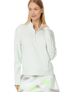 adidas Golf Ultimate365 Quarter Zip Golf Pullover Crystal Jade Clearance