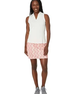 adidas Golf Ultimate365 Textured Sleeveless Polo Ivory Hot