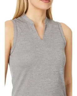 adidas Golf Ultimate365 Textured Sleeveless Polo Charcoal New