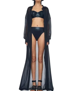 Norma Kamali Underwire Bra Black Foil New