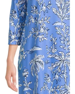 Lilly Pulitzer UPF 50 Chillylilly Seralina Maxi Dress Sunwashed Blue Tall Tales Engineered Chillylilly Hot