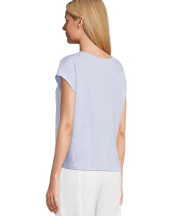 Eileen Fisher V Neck Square Tee Bellflower Discount