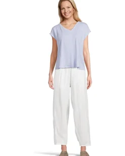 Eileen Fisher V Neck Square Tee Bellflower Discount