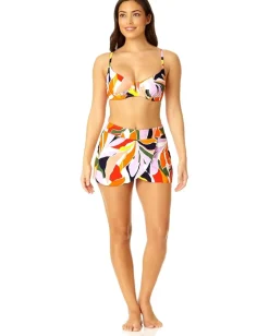 Anne Cole V Wire Elongated Underwire Top Multi Clearance