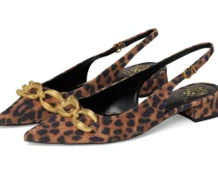 Vince Camuto Valiey Chain Link Slingback Mule Camel Outlet