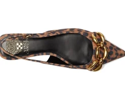 Vince Camuto Valiey Chain Link Slingback Mule Camel Outlet