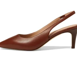 Cole Haan Vandam Sling Back Pump 65 mm Dark Cuoio Leather New