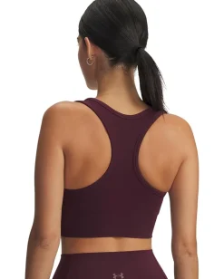 Under Armour Vanish Seamless Mid Impact Sports Bra Dark Maroon/White Sale