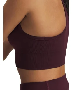 Under Armour Vanish Seamless Mid Impact Sports Bra Dark Maroon/White Sale