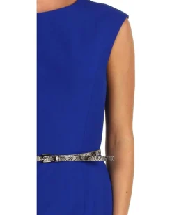 ELLEN TRACY V-Back Sheath Dress Cobalt/Cobalt/Academy Online