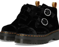 Women Dr. Martens Vegan Devon Velvet Platform Boots