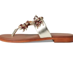 Free People Vegan Sadie Sandals Gold Metallic New