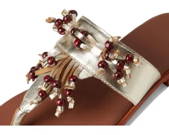 Free People Vegan Sadie Sandals Gold Metallic New