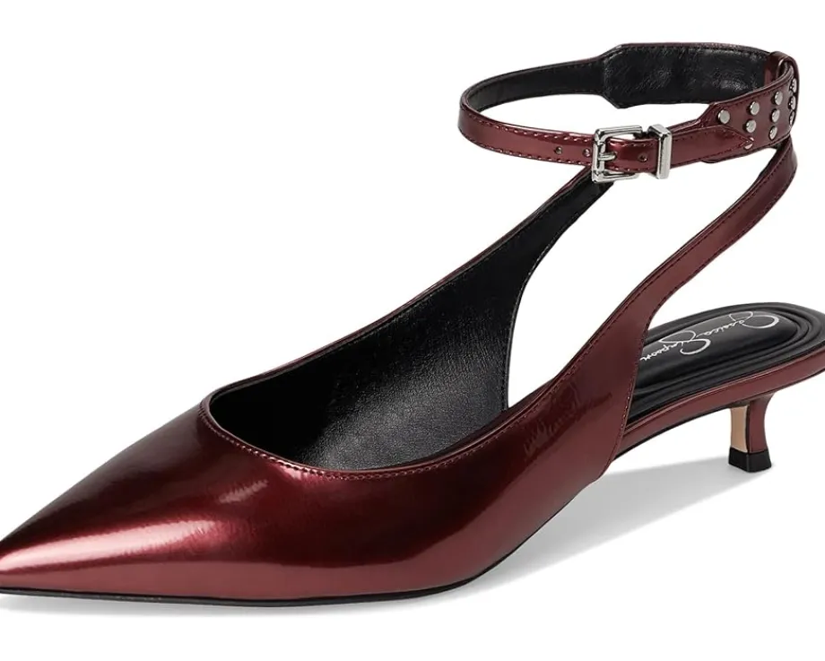 Jessica Simpson Vellana Kitten Heel Pump Oxblood