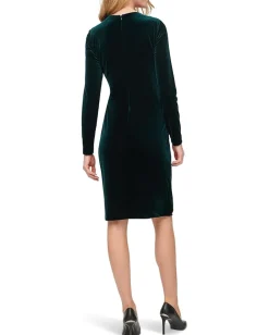 Calvin Klein Velvet Bar Dress Malachite Best