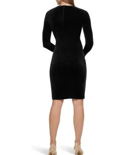 Calvin Klein Velvet Bar Dress Black