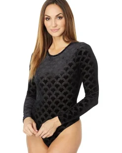 Women BCBGMAXAZRIA Velvet Burnout Bodysuit