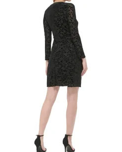 Women Tommy Hilfiger Velvet Burnout Surplus Sheath