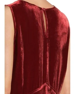 Johnny Was Velvet Chevron Tank Dress Mayra Cranberry Outlet
