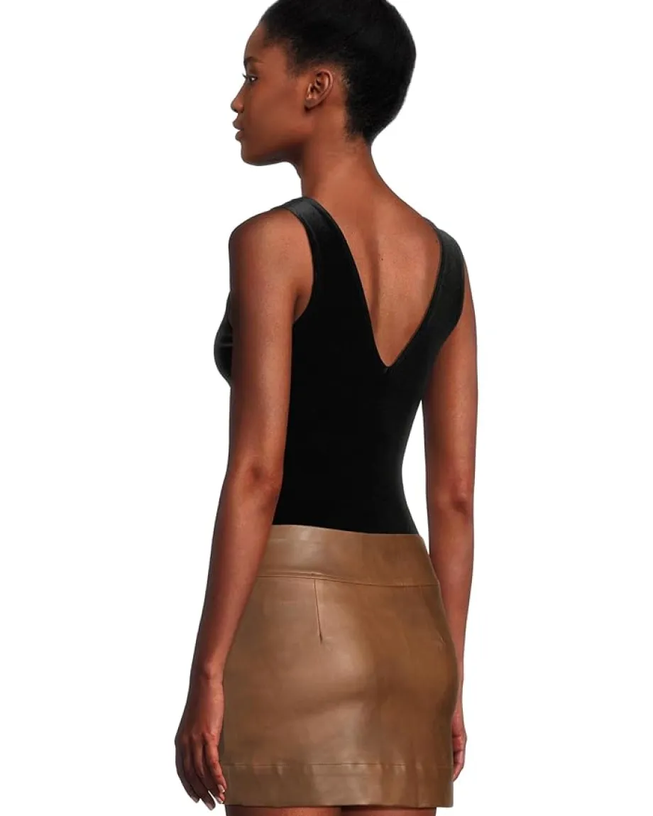 Commando Velvet Deep-V Bodysuit Black Discount