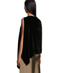 Eileen Fisher Velvet Poncho Black Sale