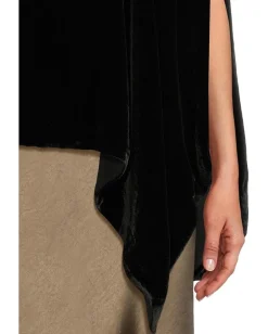 Eileen Fisher Velvet Poncho Black Sale