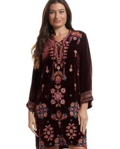 Women Johnny Was Velvet Tie Front Kimono Dress- Brandi