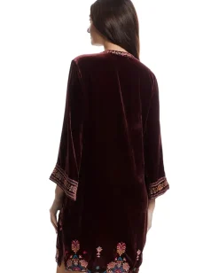 Women Johnny Was Velvet Tie Front Kimono Dress- Brandi