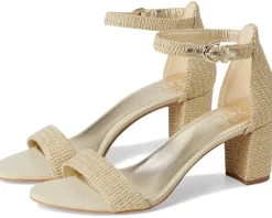 Naturalizer Vera Natural Gold Woven Fabric New