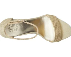 Naturalizer Vera Natural Gold Woven Fabric New