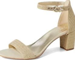 Naturalizer Vera Natural Gold Woven Fabric New