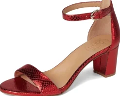 Naturalizer Vera Red Metallic Snake Print Leather Online